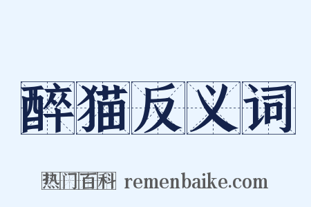 醉猫反义词是什么意思的图片